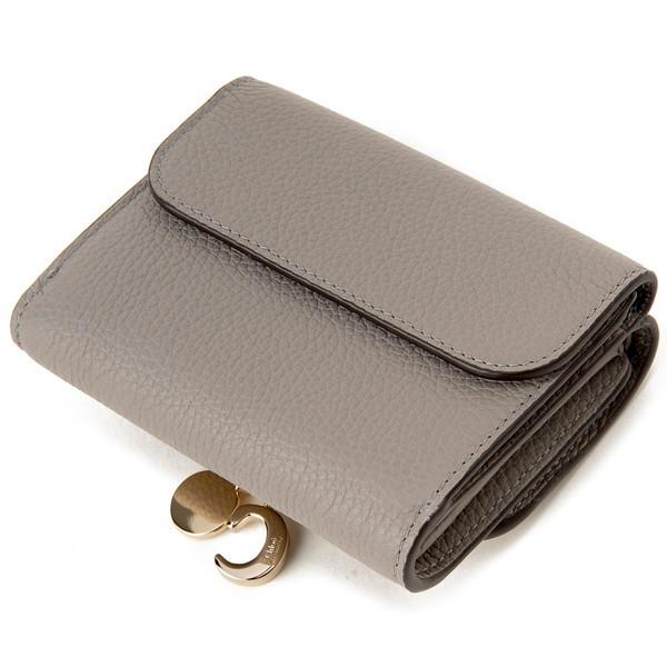 Chloe（クロエ） 三つ折り財布 カシミアグレー アルファベット