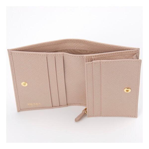 PRADA プラダ 二つ折り財布 ピンクベージュ 1MV021 QHH F0236 PRADA プラダ 二つ折り財布 ピンクベージュ 1MV021 QHH F0236