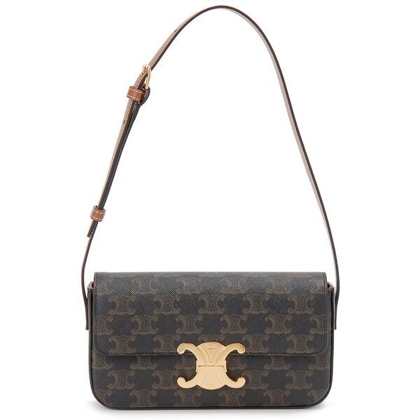 CELINE ショルダーバッグ ブラウン/ブラック CELINE（セリーヌ） 【並行輸入品】 ショルダーバッグ ブラウン 19414