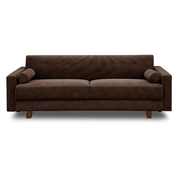 直売お値下 ソファベッド シンプル ダークブラウン ブラウン 茶色 ソファ ベッド 座面下収納 クッション2個付き メーカー直送 大阪超高品質 Southhighband Org