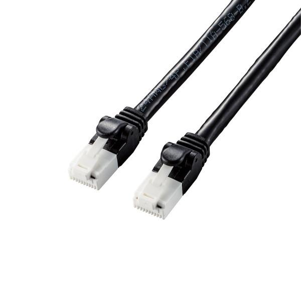 ELECOM（エレコム） LANケーブル Cat6A ツメが折れない ブラック RJ45
