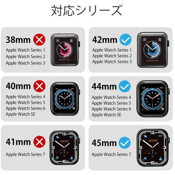 ELECOM AW-45BDUCBKC クリアブラック Apple Watch アップルウォッチ バンド Series 7、SE、6、5、4、3、2、1 45mm、44mm、42mm ソフト TPU メーカー直送｜aprice｜03