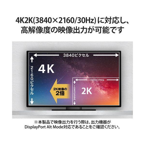 変換アダプタ ELECOM エレコム AD-CHDMIADBK TypeC-HDMI 4K 30Hz (Windows PC Chromebook MacBook Pro/Air iPad 各種対応) ブラック｜aprice｜03