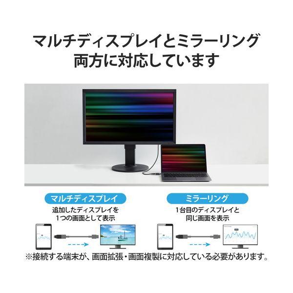 変換アダプタ ELECOM エレコム AD-CHDMIADBK TypeC-HDMI 4K 30Hz (Windows PC Chromebook MacBook Pro/Air iPad 各種対応) ブラック｜aprice｜04