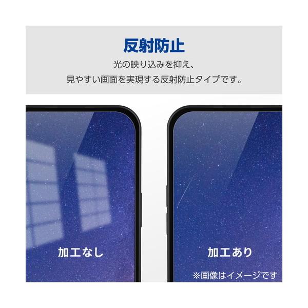 ELECOM PM-A23DFLGGM iPhone15 Pro Max ガラスフィルム アンチグレア 表面硬度9H 指紋防止 貼り付けツール付 反射防止 マット｜aprice｜03