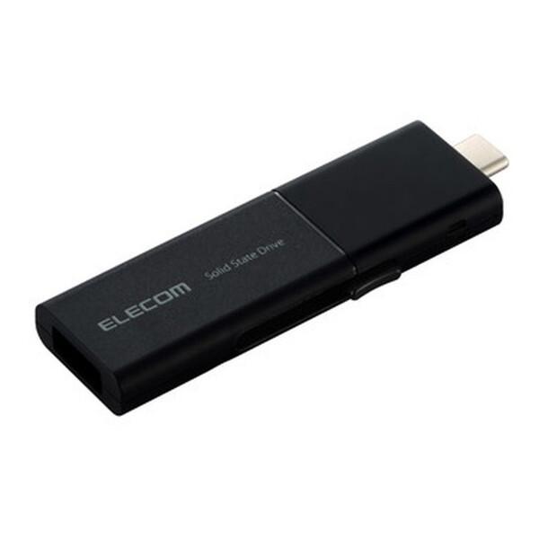 ELECOM ESD-EWB0500GBKR SSD 外付け 500GB USB3.2Gen1 読込最大420MB/秒 USBメモリ型 スライド式 高速 Type-C/USB-A 両対応 ブラック