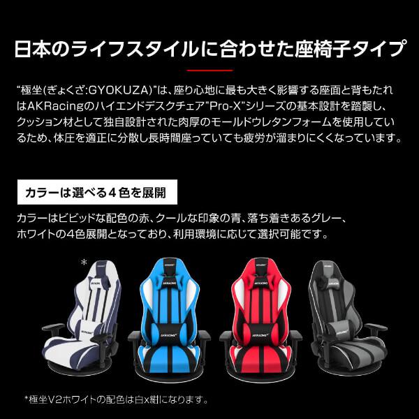 AKRacing ゲーミングチェア 座椅子 GYOKUZA/V2-BLUE ブルー 青 AKRacing ゲーミングチェア 座椅子 GYOKUZA/V2-BLUE ブルー 青