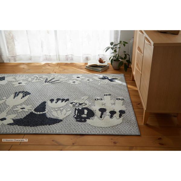 【新着商品】ムーミン 130×185cm ネイビー コバナラグ ラグ 新着商品】ムーミン 130×185cm ネイビー コバナラグ ラグ