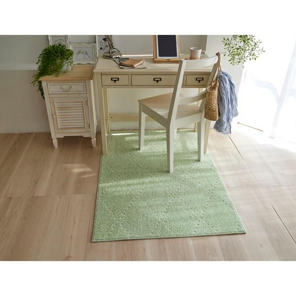 スミノエ 13285750 90×130cm GN 洗える ラグ ポント 90×130cm グリーン