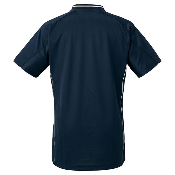 ゼット ZETT 野球ウエア Vネックベースボールシャツ ネイビー×ホワイト