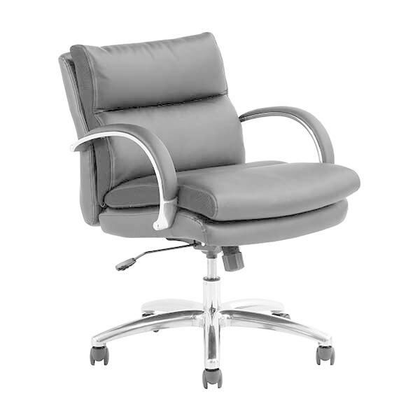 関家具 456301 グラント BK ロータイプ PU ブラック オフィスチェア 