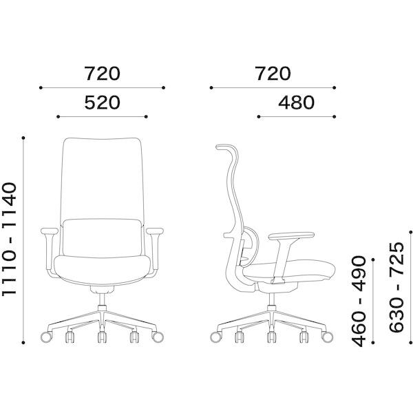 関家具 パルヌ OR 480221 オレンジ オフィスチェア メーカー直送