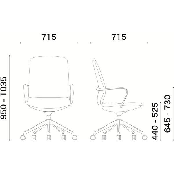 関家具 トロワ BK 488093 ブラック オフィスチェア メーカー直送_7