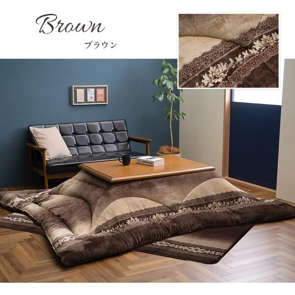 こたつ布団 イケヒコ・コーポレーション 1161360130103 グレー 単品 ふっくら 日本製 エレガンス 高級感 正方形 約205×205cm メーカー直送