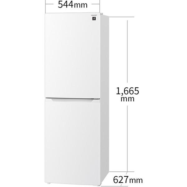 SHARP SJ-BD23M-W マットホワイト 冷蔵庫(230L・右開きタイプ)
