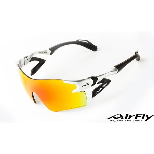 エアフライ AF301C32WV スポーツサングラス シルバー ノーズパットレス ランニング トレッキング ゴルフ ウインター
