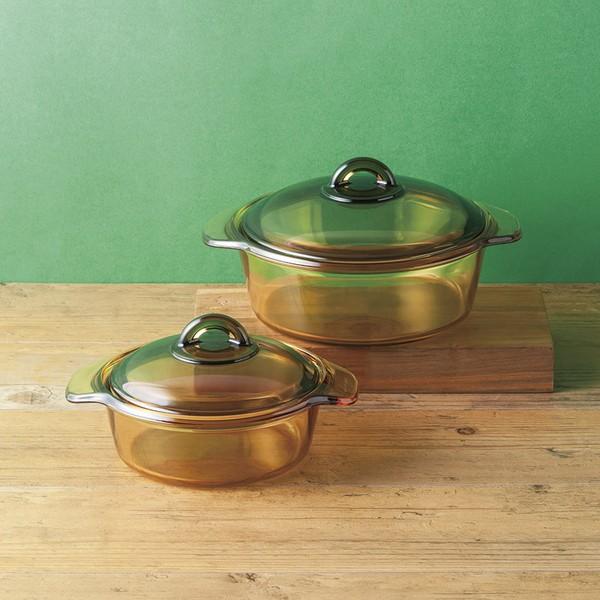 リュミナルク ヴィトロ 両手鍋 2L IH可 スチーマー付き リュミナルク