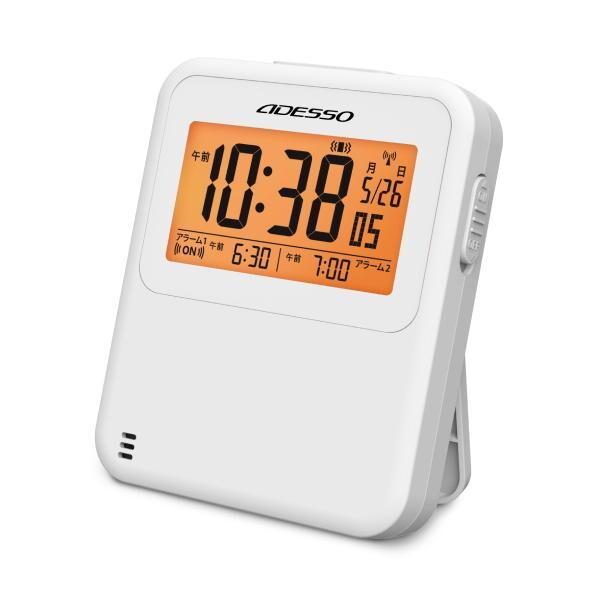 アデッソ ADE-02WT 振動式電波目覚ましクロック（Yahoo!・XPRICE Yahoo!店）