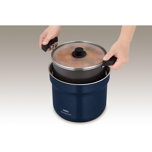 新品　シャトルシェフ　サーモスTHERMOS KBJ-4502 4.3Lネイビー 楽天市場】サーモス THERMOS シャトルシェフ4.3L (KBJ-4502)＜アーバン