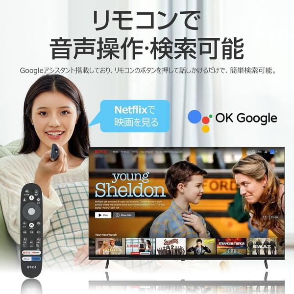 WIS（ウィズ） Wis 50GTN 50V型 4K Googleチューナーレス 液晶テレビ
