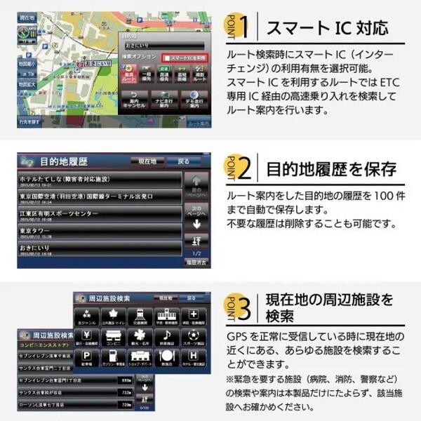 ファミリー・ライフ 7インチ ポータブル カーナビ TVチューナー無し