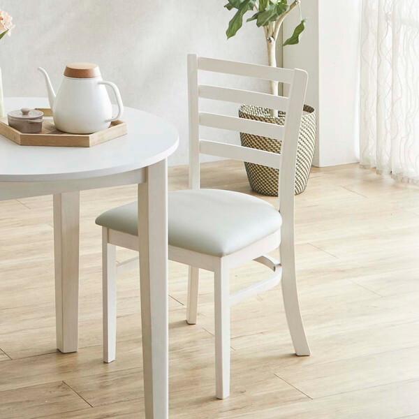 後藤家具物産 DC-ERN-3-WH エレン ホワイト ダイニングテーブル 3点