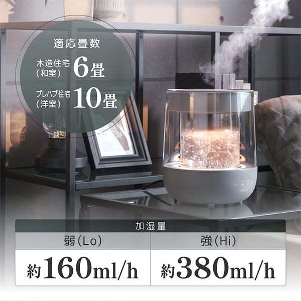 MAXZEN（マクスゼン） MAXZEN MKS-QD201-GY グレー スチーム式加湿器