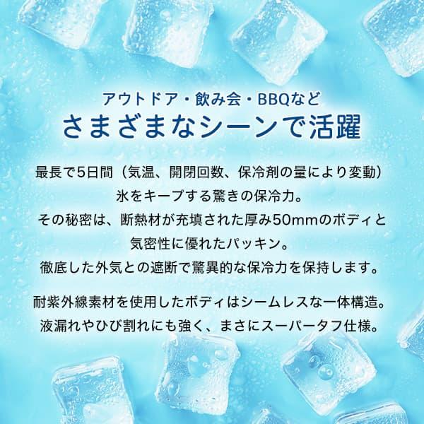 ペグー アイスランド ハードクーラーボックス 釣り バーベキュー キャンプ 運動会 大型 42L pegoo CL-04506 45QT サンド｜aprice｜02