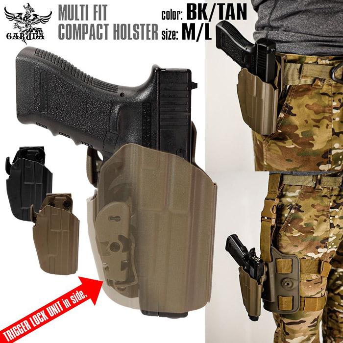 LayLax マルチフィットコンパクトホルスター左用 ブラック L : XPRICE