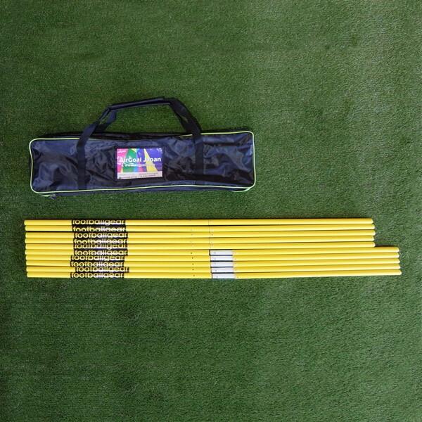 CrazyGoal トレーニングポール 25mm(スプリング付き)×10 TK-ZAG-03 フットボールギア メーカー直送 フットボールギア CrazyGoal トレーニングポール 25mm(スプリング付き