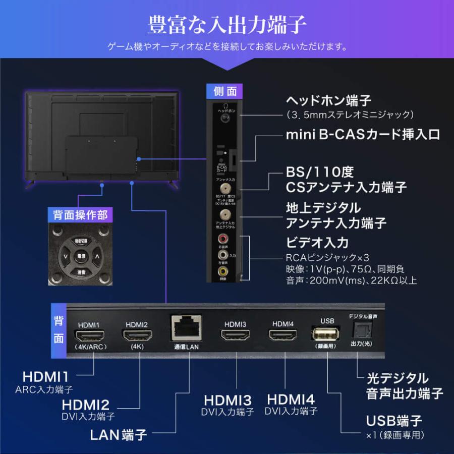 人気ブランドの新作 テレビ 液晶テレビ 55型 4K対応 新モデル 55インチ 裏録画 ゲームモード 外付けHDD録画機能 ダブルチューナー