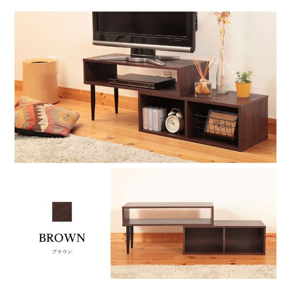 テレビ台　ローボード （伸縮型）ブラウン　美品 MAXZEN（マクスゼン） 期間限定ポイント5倍！ テレビ台 ローボード
