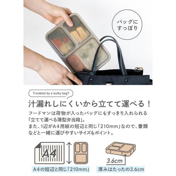 CB JAPAN 薄型弁当箱 抗菌フードマン 600 グレーベージュ CB JAPAN 薄型弁当箱 抗菌フードマン 600 グレーベージュ