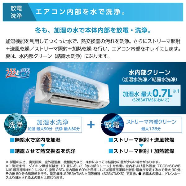 エアコン 12畳用 冷暖房 ダイキン DAIKIN 工事対応可能 うるさらmini MXシリーズ S363ATMS-W ホワイト 単相100V｜aprice｜08