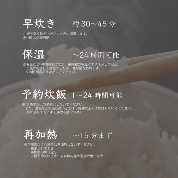 炊飯器 1升炊き 10合 ROOMMATE 加楽炊き マイコン式 RM-223H マイコン