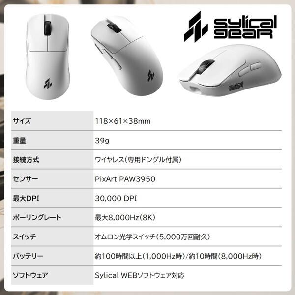 SyLical Gear SG-HELIX8K-BLACK ブラック HELIX ワイヤレスゲーミング