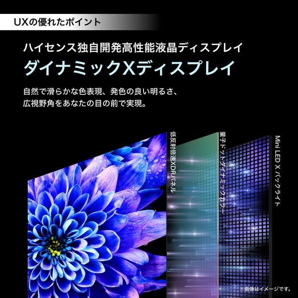 【新品 未使用 日本製】 テレビ 65型 ハイセンス Hisense 65インチ 65UX UXシリーズ 地上・BS・CSデジタル 4Kチューナー内蔵 【WS4390224633】(153301円)