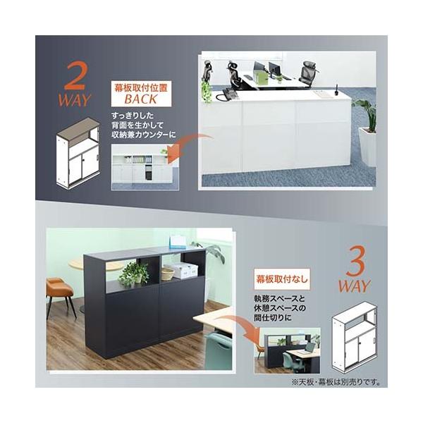 法人限定 Netforce WPC-08-W-BK ブラック ワークプロ キャビネット 天板・幕板なし シリンダー錠 スチール 書庫 メーカー直送_3
