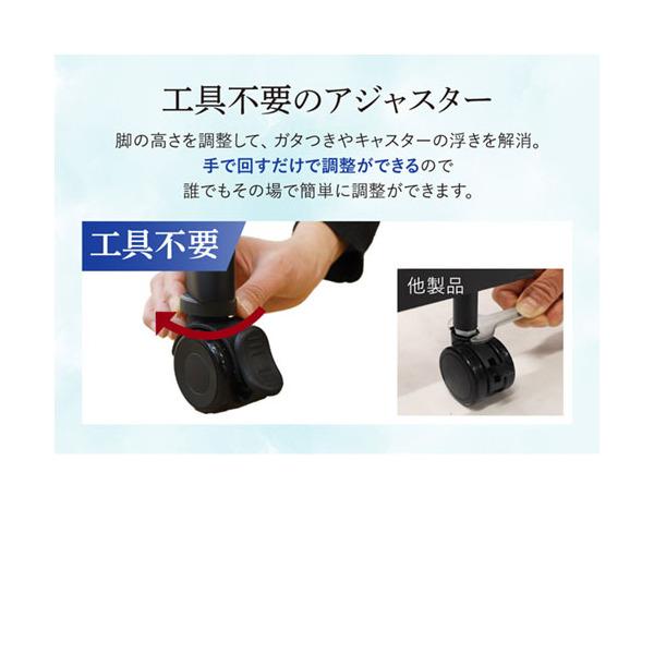 法人限定 Netforce HST-1545-W-BKNA ブラック脚×ナチュラル天板 平行スタッキングテーブル 棚なし 幅1500×奥行450×高さ700mm 幕板なし メーカー直送_2