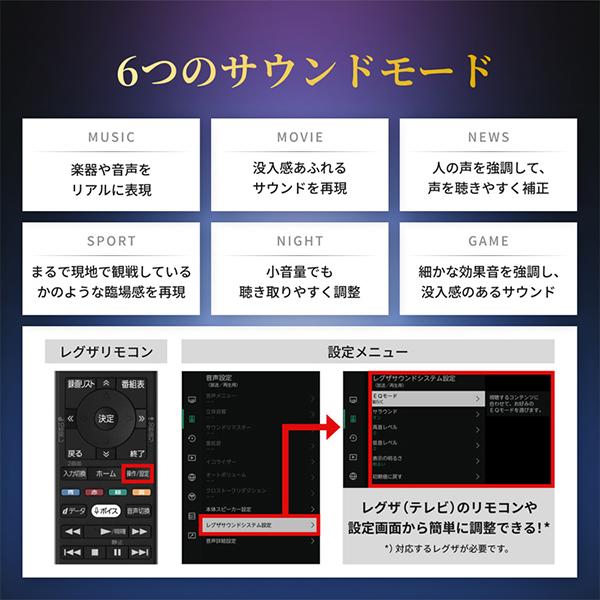 TOSHIBA（東芝） TVS REGZA RA-B100 REGZAサウンドシステム サウンド