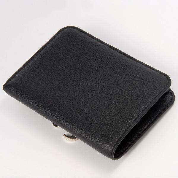 極美品　Chloe クロエ　二つ折り財布　金具　レザー　ブラック　希少 Chloe（クロエ） 二つ折り財布 財布 ブラック 黒 アルファベット