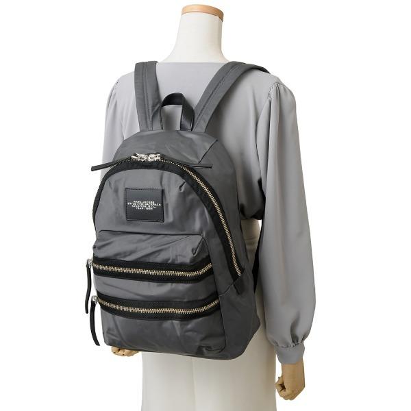 マークジェイコブス リュック グレー ナイロン レザー THE BACKPACK MARC JACOBS（マーク・ジェイコブス） リュック ザ バイカー ラージ