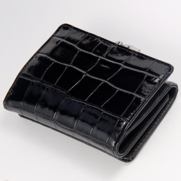 新品VivienneWestwood エナメル黒 ブラック 銀枠 三つ折り財布 Vivienne Westwood（ヴィヴィアンウエストウッド） 【並行輸入品
