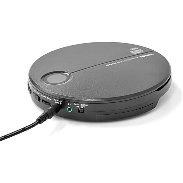 VERSOS ポータブルCDプレーヤー 軽量 音飛び防止機能 イヤホン付