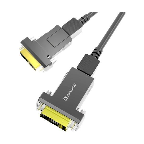 ADTECHNO ADD-010M 高強度光ファイバ脱着式DVI-Dケーブル (10m) メーカー直送