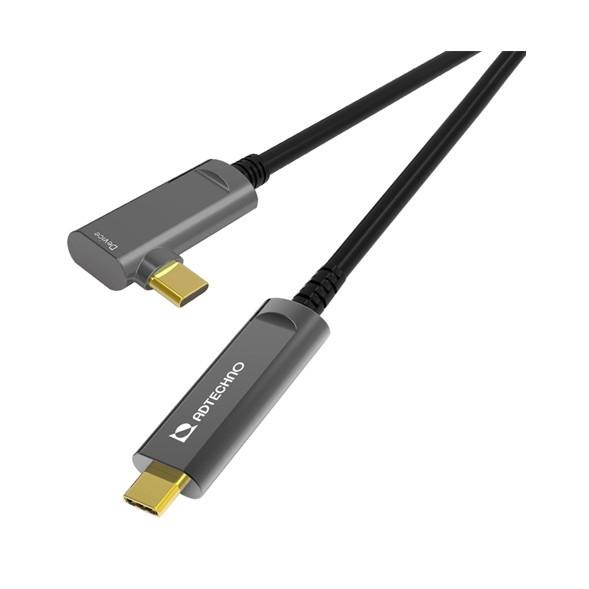 ADTECHNO AUN-5L2-015 10Gbps対応 光ファイバUSBケーブル C-C L型 (15m) メーカー直送