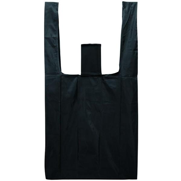 アクシス 5秒でしまえるエコバッグ 無地 ブラック : XPRICE Yahoo!店