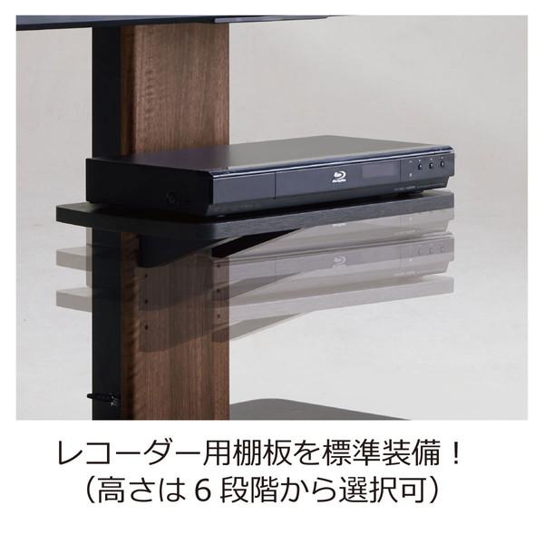 朝日木材加工 WS-J600-BK 左右首振り機能付き 壁寄せTV台 ダーク