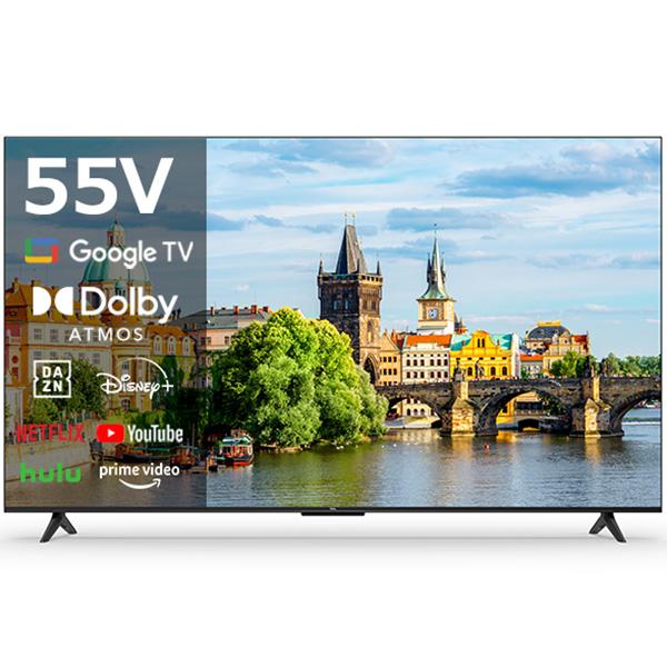 テレビ 55型 スマートテレビ TCL 55インチ TV GoogleTV 4Kチューナー内蔵 Wチューナー クロームキャスト機能内蔵 55V6A ティーシーエル｜aprice｜02