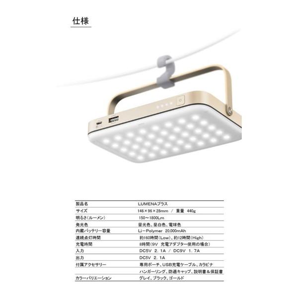 LUMENA（ルーメナー） ルーメナープラス グレイ LUMENA+ LUMENAGLY LED